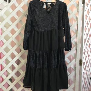 Knox Rose black and Navy Maxi Dress